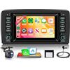 Rimoody 4 Core 64G Wireless Carplay Android Autoradio per Mercedes Benz R Class W251 R280 R300 R320 R350 R63 2005-2017 7 Pollici Autoradio Android Auto GPS Navi WiFi Bluetooth FM/RDS SWC Telecamera Posteriore