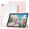 GKABXY Custodia per iPad (A16) 11 Generazione 11 Pollici 2025, iPad 10 Generazione 10.9 Pollici 2022 con Porta Penna, Morbido Telaio TPU Trasparente Retro Antiurto Guscio Auto Guardia/Sonno Rosa