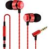 SoundMAGIC E50 Auricolari ad alta fedeltà Cuffia per smartphone di alta qualità Cuffie con isolamento acustico- Rosso