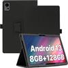 AKNICI Custodia Cover per UMIDIGI G5 Tab Tablet 10.1 Pollici, Pelle PU Cover Custodia Protettiva con Cinghia di Sicurezza e Magnete e Funzione di Supporto per UMIDIGI G5 Tab Tablet 10.1 Pollici (Nero)