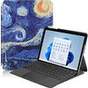 FTRONGRT Cover per Microsoft Surface Go 1/2/3 Cover, Ultrasottile Custodia in Pelle PU, con Stand per Microsoft Surface Go 1/2/3 -Cielo Stellato