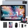 FASTWD Tablet Android 15-11 Pollici Tablet con 4G LTE e 5G WiFi,36GB RAM + 256GB ROM,5G WiFi,Octa Core,9580mAh,Foto AI 16MP+8MP,TÜV,GPS,Gemini AI,Tablets in Offerta con Widevine L1,Grigio