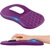 ELLENNE Tappetino Mouse XXL in Memory Ergonomico Poggiapolsi, Viola | Mousepad Extra Large in Memory Foam Morbida con Poggiapolso Ergonomico, Massaggiante e Antiscivolo per Gaming e Ufficio