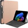 Kepuch Custer Cover per Microsoft Surface PRO 12 2025,PU-Pelle Case Custodia - Rosso Oro
