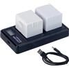 ZUIRUNDA 7,2V 3500mAh sostituzione per Arlo Pro, Arlo Pro 2 fotocamera VMA4400 VMC4030 VM4230 VMS3230 VM4030 VM4030P batteria di ricambio con caricabatterie (2 Akku + Ladegerät)