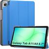 CoBak Cover per Samsung Galaxy Tab A11+ Plus 11 Pollici 2025/A9+ Plus 2023, Custodia in Pelle PU con Retro Trasparente, Smart Cover con Chiusura Magnetica e Multi-Angolo di Visione, Blu lago