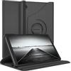 EAZY CASE - Custodia per tablet per iPad Samsung Galaxy Tab A11, 8,7 pollici, custodia girevole a 360°, con funzione leggio, in ecopelle, colore nero