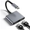 APKLVSR Adattatore USB C a Dual HDMI 4K@60Hz, doppio monitor HDMI USB Adattatore splitter per MacBook, iPad, Surface, Dell, Chromebook, tipo C a HDMI Dual Display Adattatore