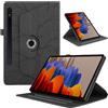 TEDTIKJT Custodia per Samsung Galaxy Tab S10 Ultra/Tab S9 Ultra 14.6 SM-X920 X926B X910 Pelle PU Flip 360°Multi Angolo Ruotabile Supporto Protezione per Galaxy Tab S10 Ultra Cover, Nero Albero