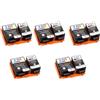 Generico Cartuccia d'inchiostro a pigmenti, compatibile con Epson, WF-100 | T215 T-215 215 E-215, nero/colore, 10ML nero 12ML colore(T215-5set-10PCS)