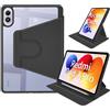 idudao Custodia Cover per Xiaomi Redmi Pad 2 Pro 12,1 pollici 2025,360 rotazione multi-angolo trasparente Indietro Case per tablet con portapenne, Nero