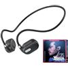 Zoegneer Auricolari wireless adattabili con microfono migliorato e riduzione del rumore per una vestibilità comoda e sicura su tutte le dimensioni della testa, nero o rosa (nero)