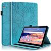 Aswant Custodia Huawei Mediapad T5 10 Cover in Pelle PU Albero in Rilievo Portafoglio Flip Stand Case con Porta Penna Slot Schede Custodia Tablet per Huawei Mediapad T5 10.1 Pollice 2018 Blu
