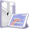 Fintie Custodia ibrida per iPad Mini 5a generazione 2019/iPad Mini 4 (7,9), antiurto, con portapenna integrato e guscio posteriore trasparente, lilla