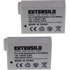 EXTENSILO 2x batteria compatibile con Canon EOS 600D, Kiss X6i, 650D, 700D, Kiss X5, 550D, Kiss X4, Kiss X7i fotocamera (1140mAh, 7,4V, Li-Ion)