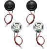 QUARKZMAN 4 Pezzi Altoparlanti Piccoli Da 8 Ohm 0.5W 23mm Diametro Rotondo | Guscio Metallico, Magnete Piccolo, Con Filo Terminale 100mm, Per DVD EVD Mini Home