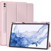 SSS·GRGB Custodia per Samsung Galaxy Tab S8 Plus 2022 / S7 FE 2021 / S7 Plus 2020 12,4 pollici con S Pen, Ultra Sottile Leggero Tri-Fold Stand, Auto Wake/Sleep (rosa)