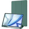 Palkitsee Custodia Cover Tablet Samsung Galaxy Tab A8 10,5 Pollici 2021 (SM-X205/SM-X200), Retro TPU Flessibile con Supporto a Tripla Piega, Sospensione/Riattivazione Automatica, (Verde Pino)
