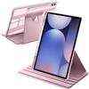 A-BEAUTY Custodia Rotante Compatibile con Samsung Galaxy Tab S10+ 2024/Tab S9 FE+/S9+ 2023 12,4 Pollici, con Supporto per Penna S, Auto Svegliati/Sonno, Rosa