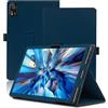 Envibe Custodia per Blackview Mega 8 13 Pollici, Cover Tablet Blackview Mega 8, Copertura Protettiva Pieghevole con Supporto per Matita e Cinturino da Polso, Protezione Completa. (Blu)