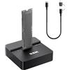 SSK Adattatore M.2 SSD a USB M.2 NVMe e SATA SSD Dock Enclosure Reader | Per NVMe e SATA SSD, chiave M/B+M, USB 3.2 Gen 2 da 10 Gbps, PCIe 3/4/5, installazione senza attrezzi, supporto UASP Trim