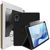 zZjoOoj Custodia Cover Compatibile con Teclast T65 Max 13, Ultra Sottile in Pelle con Vetro Temperato Ultra Sottile,Custodia in Pelle PU Premium con Funzione Leggio Verticale, Nero