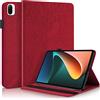Succtopy Custodia Xiaomi Mi Pad 5/ Mi Pad 5 Pro 11 Pollici 2021 Cover Xiaomi Mi Pad 5 Pro Pelle PU Funzione Custodia Slot per Card Portafoglio Standing Tablet Cover per Xiaomi Mi Pad 5, Rosso