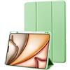 Palkitsee Custodia Cover Compatibile con iPad PRO 11 2022/2021/2020 Con Portapenne, Supporta la Ricarica di Pencil 2a Gen, Copertina Posteriore Morbida in TPU Sottile, Auto Sveglia/Sonno, Verde Matcha