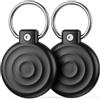 DDJ Antifurto per AirTag Holder 2 Pack con blocco di sicurezza, IPX8 impermeabile per AirTag Custodia per Apple AirTag (1a e 2a generazione), robusta custodia protettiva rigida per chiavi, bagagli e