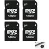 Pawubai 4 Pezzi Adattatori Micro SD, Adattatore TF a SD, Scheda TF a Scheda SD Standard, Adattatore di Memoria Fotocamera Computer Portatile Lettore Scheda SD Design Compatto Protezione Scrittura