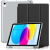 DAORANGE Custodia Cover per iPad (A16) 11a / 10a Generazione (2025/2022) con Portapenne, Cover in Pelle PU Ultra-sottile Leggero, Supporto Trifold e Funzione Auto Svegliati/Sonno (Nero)
