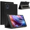 CONAPIKA Cover per Teclast T65 MAX, Ultra Sottile Folio Magnetico Custodia protettiva in PU pelle Cover Multi-Angolo Regolabili Supporto Caso con Porta Penna e Cinturino da Polso,Nero