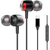 Moxtouz Auricolari in-ear USB C tipo C con microfono per iPhone 17 Air 16 15 Pro Max