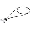kwmobile Laccetto Portauricolari Compatibile con Apple Airpods 1/2 / 3/4 / Pro 1 / Airpods Pro 2 - Cordino Porta Cuffie in-ear - Laccio Cuffiette Magnetico nero