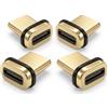 blicadijo Adattatore magnetico USB C, 24 pin, 4 pezzi, connettore magnetico di tipo C, protezione antipolvere, ricarica rapida e trasferimento dati 80 Gbps, universale per laptop, tablet, smartphone