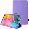 TECHGEAR Custodia in Pelle per Nuovo Samsung Galaxy Tab A 10.1 2019 (SM-T510 / SM-T515) Custodia Protettiva di alta qualità in PU Pelle con supporto e cinturino a mano [Viola]