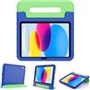 ProCase Custodia iPad A16 11 Generazione 11 Pollici 2025/10 Generazione 10,9 Pollici 2022 per Bambini, Cover Antiurto con Maniglia Convertibile -Verde Navy