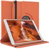 EAZY CASE - Custodia per iPad Pro 10,5 tablet Cover protettiva Smart Cover Supporto rotante Astuccio pieghevole 360° girevole con funzione stand Similpelle Arancione