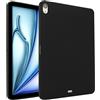 Generic Custodia in silicone morbido compatibile con iPad Air 11 (M3 2025 7th/M2 2024 6th), custodia protettiva per tablet leggera in TPU opaco antiurto compatibile con iPad Air 11 M3. Nero