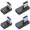 YFYWINSH 4 adattatori USB 3.0 a 90 gradi, adattatore USB a USB ad angolo retto, supporto per il trasferimento di dati e OTG per PC, computer portatile, banca di alimentazione (2 sinistra e 2 destra)