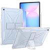 Asgens Custodia Trasparente per Samsung Galaxy Tab S10 FE 2025/S9 FE 2023 10.9 con Portapenne/Cavalletto, TPU Morbido con Angoli Rinforzati, Antiurto e Resistente Agli Urti