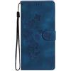 Rnrieyta Miagon Custodia Portafoglio per Xiaomi Redmi 9C,Goffrato Fiore Farfalla Cover in PU Pelle con Porta Carte Custodia Chiusura Magnetica della Patella per Donne