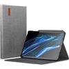 INFILAND Custodia per Samsung Galaxy Tab S9 FE/S9 2023 con Supporto per S Pen, Custodia Multi-Angolo per Galaxy Tab S9 FE 10.9 Pollici/S9 11 Pollici, [Auto Wake/Sleep], Grigio