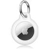 Meliya AirTag Portachiavi per Apple Airtag, Custodia in Plastica per Apple Airtag, Portatile Cover Protettiva per Zaini e Animali Domestici (Bianco)
