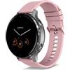 Coiwxmoi 18mm Cinturino per Garmin Vivoactive 4S / Venu 3S / Venu 2S / Forerunner 265S / 255S / 255S Music/Vivomove 3S, Sportivi Regolabile Cinturini Morbido Silicone Ricambio per Uomo Donna, Rosa