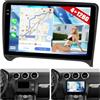 CAMECHO [4+128G] Autoradio Android 15 per Audi TT 8J MK2 (2004-2018), Carplay Android Auto Wireless, schermo INCELL da 9 Bluetooth 2 Din Stereo GPS WiFi FM/RDS Mirror Link+Telecamera