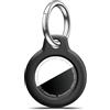 Generic Supporto per Airtag per custodia Air Tag con portachiavi, antigraffio per Airtags Portachiavi per Apple per Air Tags, per Airtag Accessori per GPS Item Finder Tracker, Nero