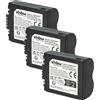 vhbw 3x batteria compatibile con Panasonic Lumix DMC-FZ8, DMC-FZ7 fotocamera (600mAh, 7,2V, Li-Ion)