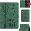 Rosbtib Custodia per Lenovo Tab K11 Plus/M11 Plus 11.45 pollici product custodia protettiva in ecopelle con supporto, Una coppia di gatti sotto il lampione stampa, per Lenovo Tab K11 Plus, Verde