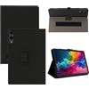 Generisch Custodia per tablet DOOGEE TAB G6 MAX 13.4 - Custodia pieghevole in pelle PU con supporto pieghevole, resistente alle cadute e ai graffi, colore: Nero